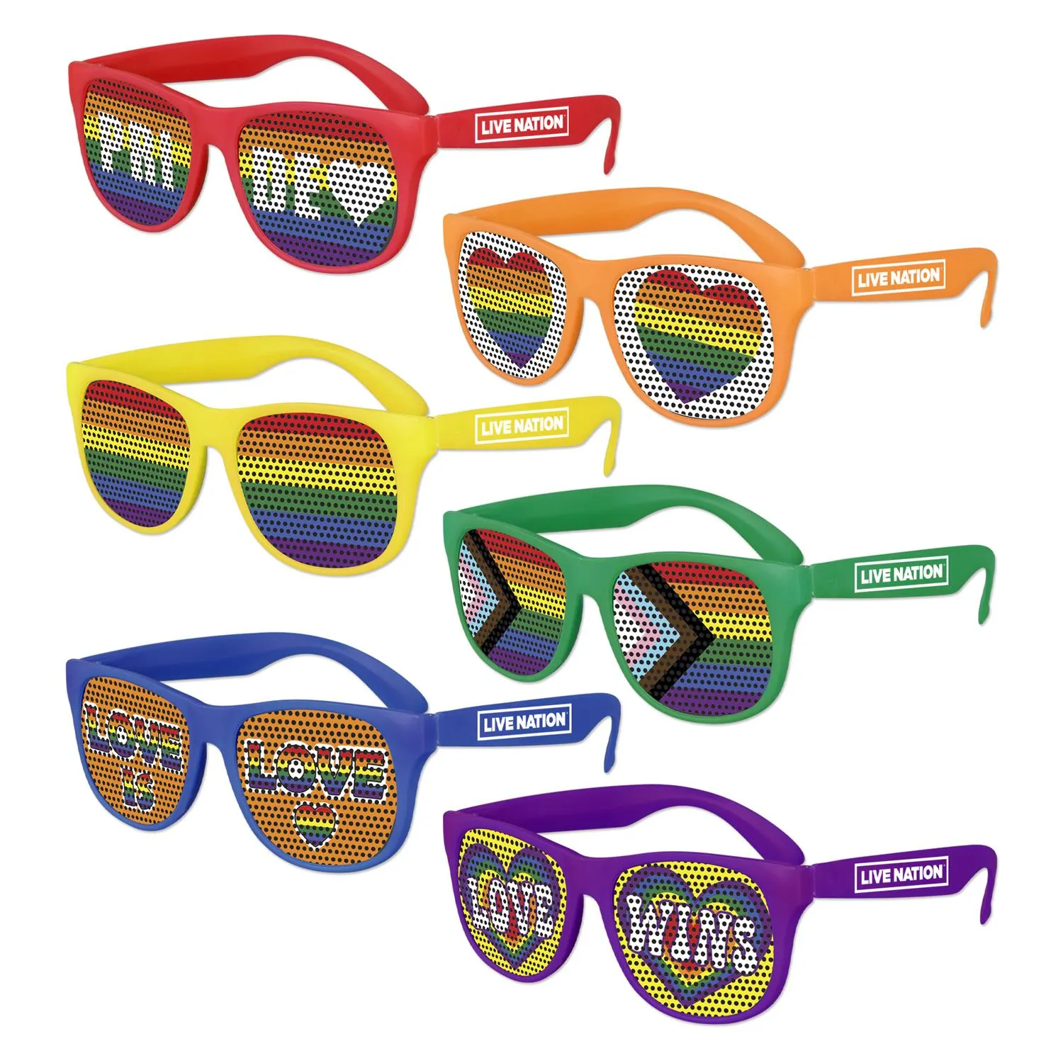 Pride Pinhole Sunglasses Art Design UV400 Protection