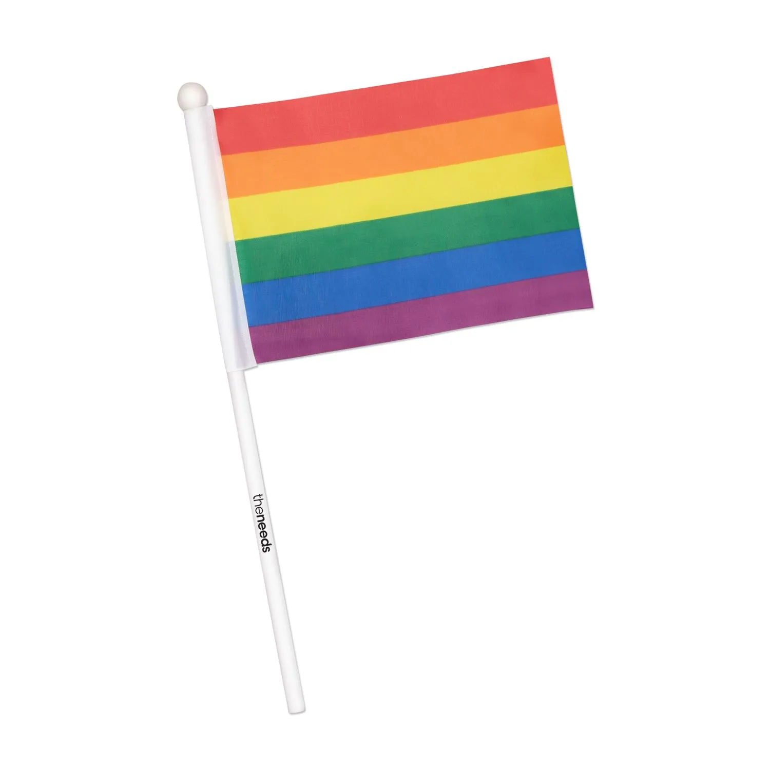 Pride Hand Flag Rainbow Design Custom Handle - 13 x 7.9 in
