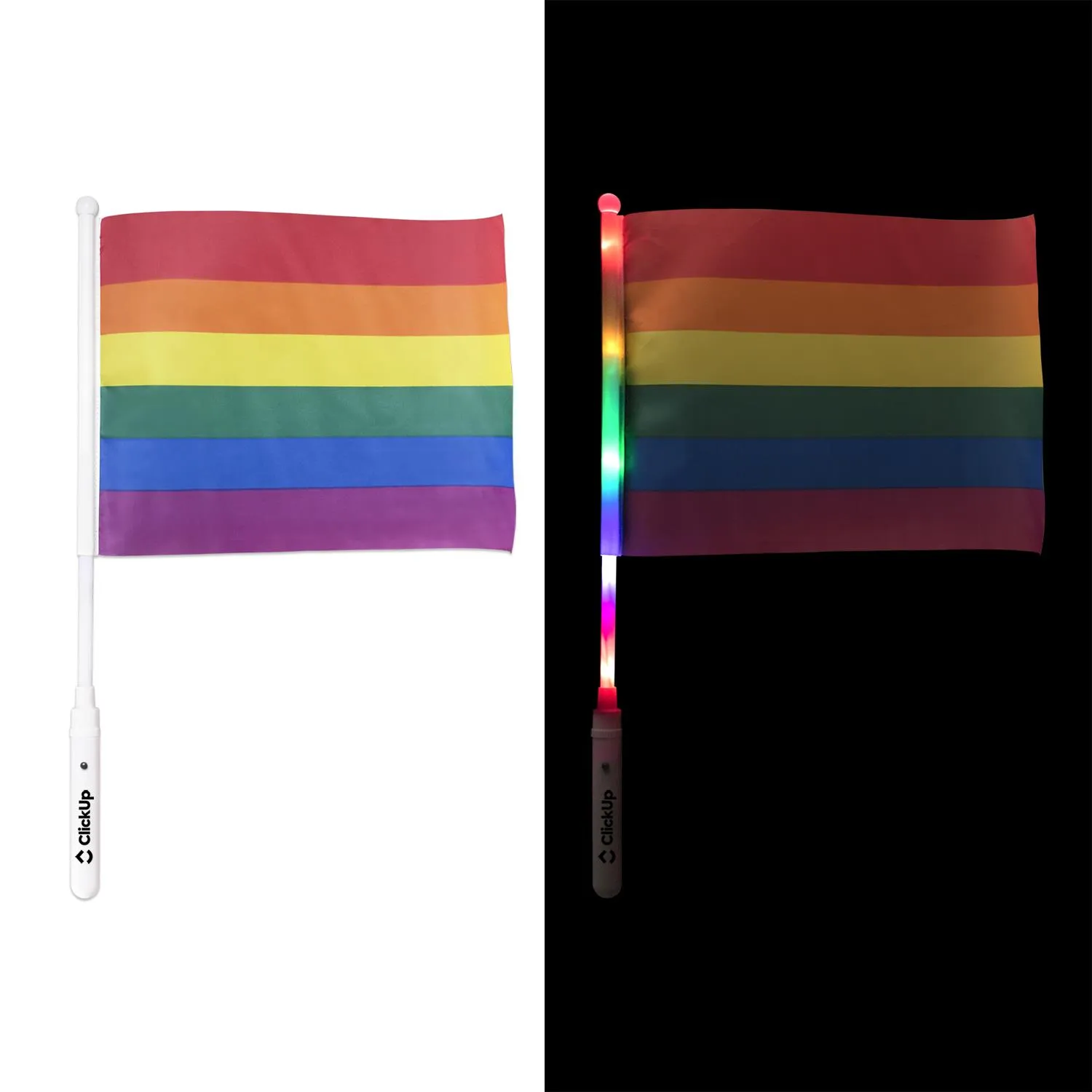 Pride LED Flag Light Up Rainbow Batteries Included