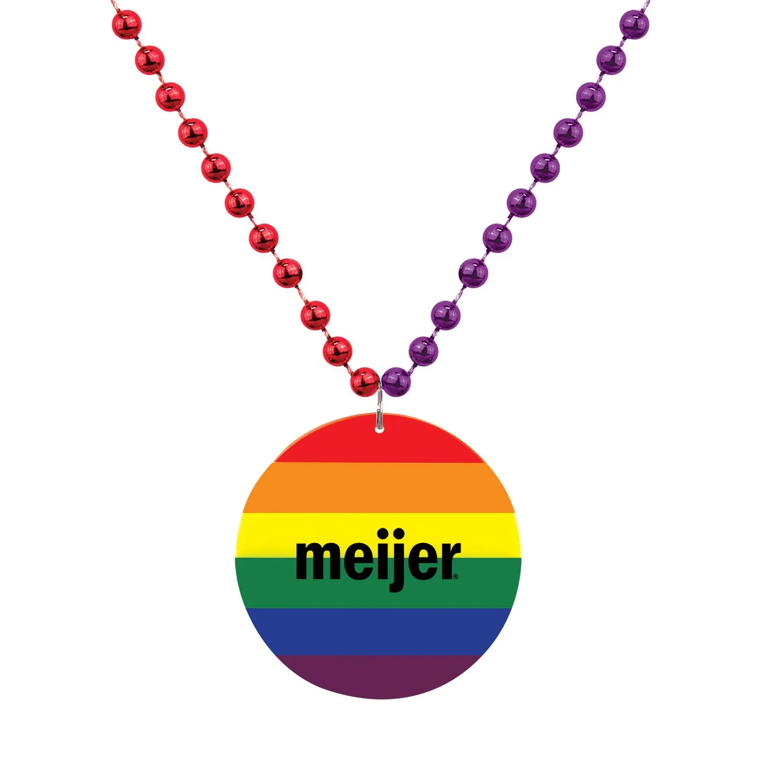 Pride Medallion Beads Rainbow Design Custom Imprint