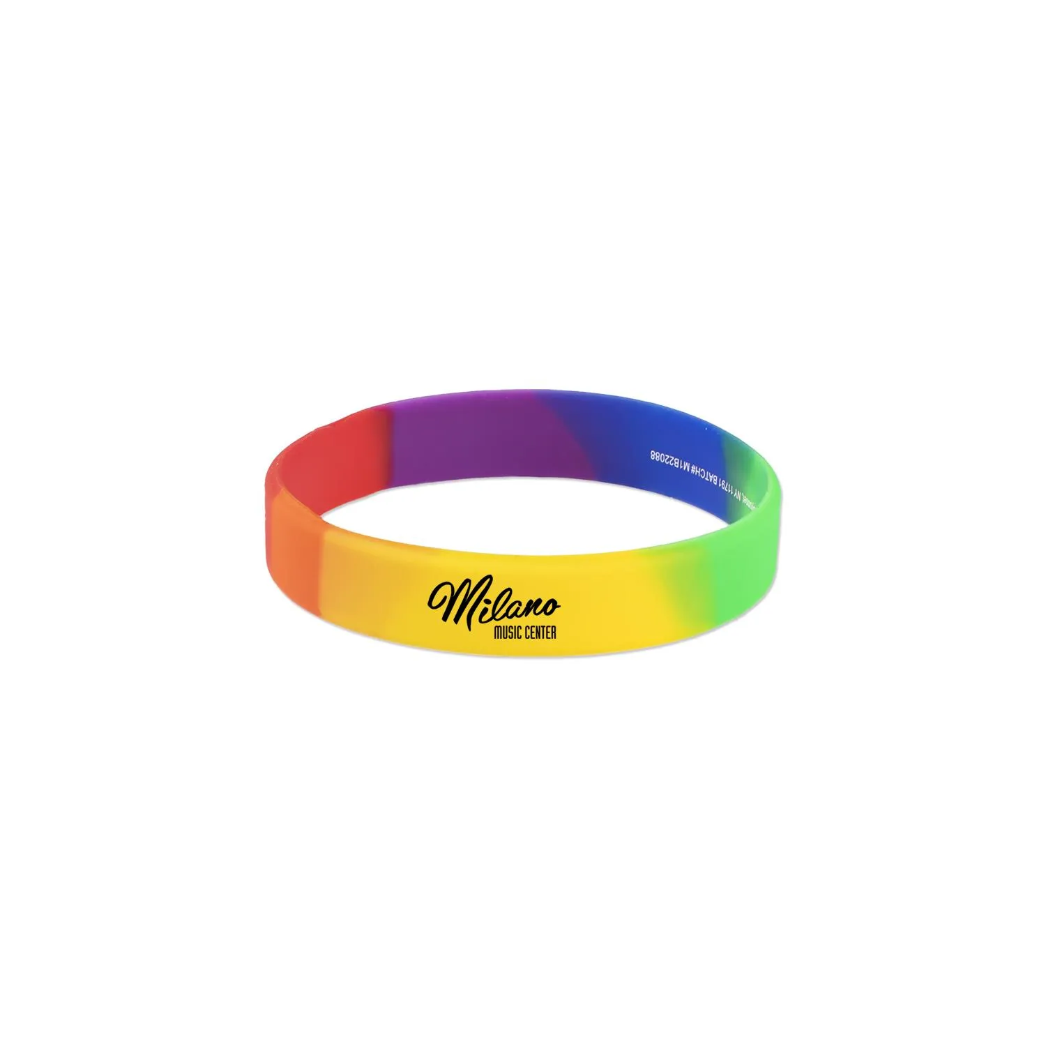 Silicone Wristband Pride Rainbow Striped Design