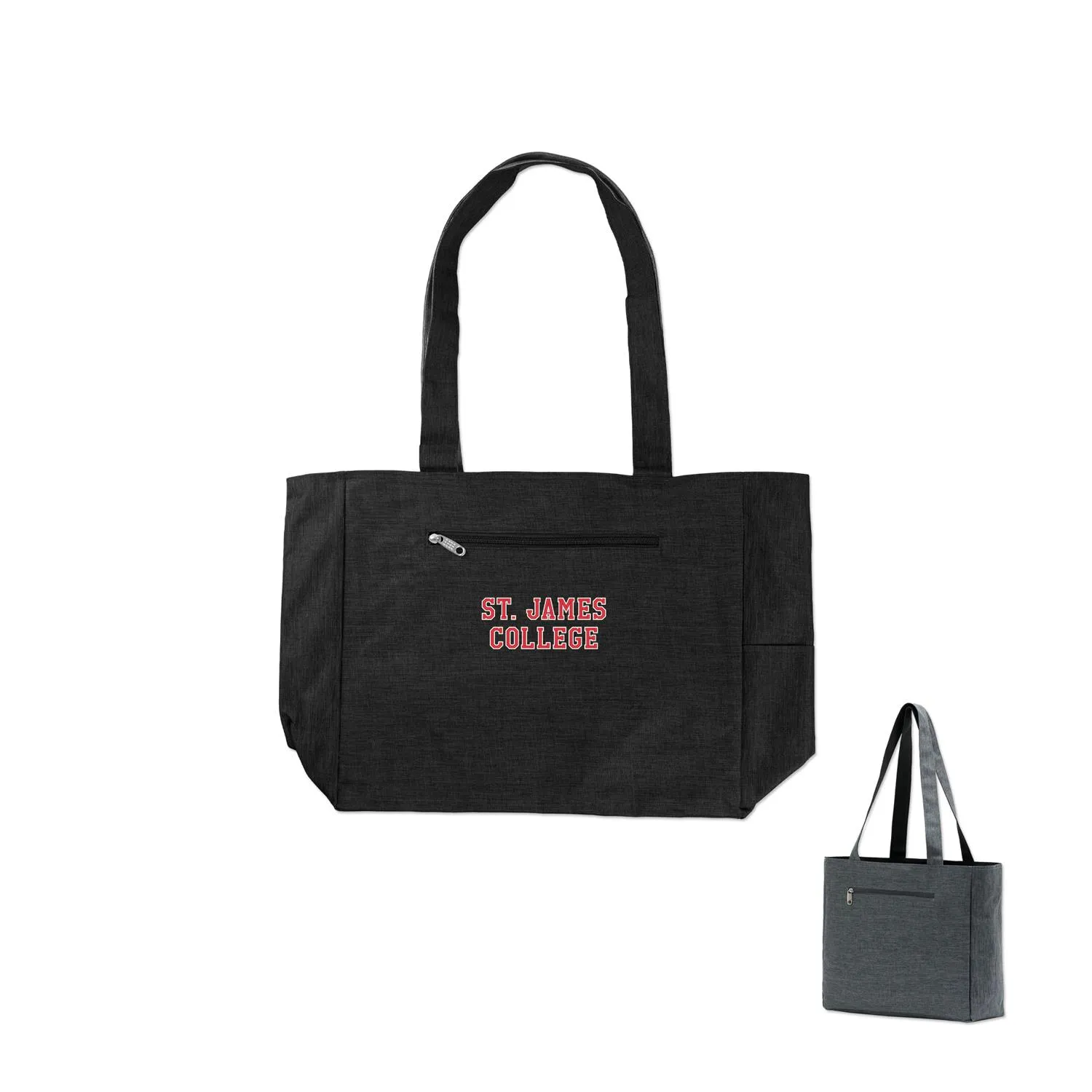 Custom Tote Bag Reversible Polyester Long Straps - product view 3