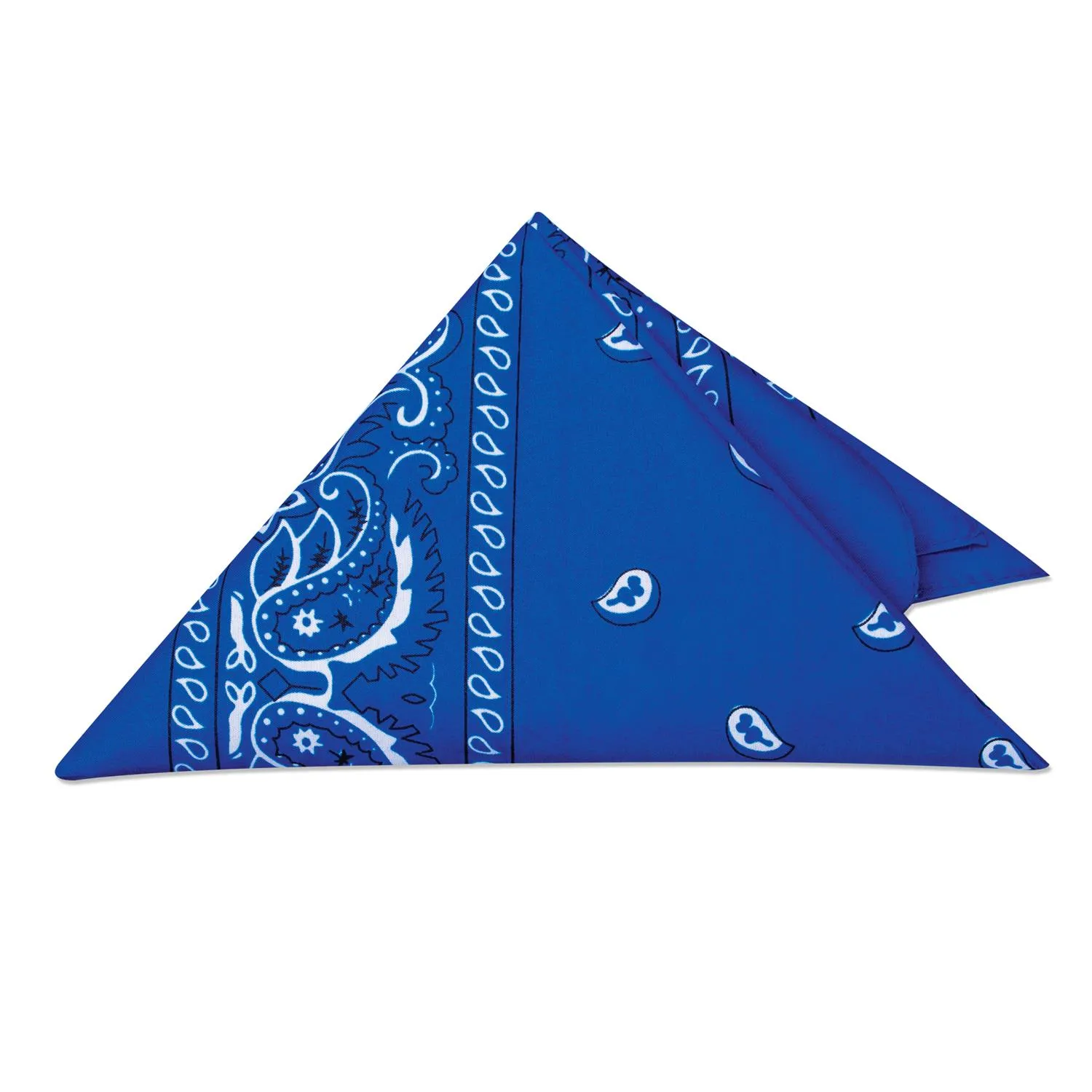 Polyester Bandana Royal Blue Square - 22 in (12 Pack)