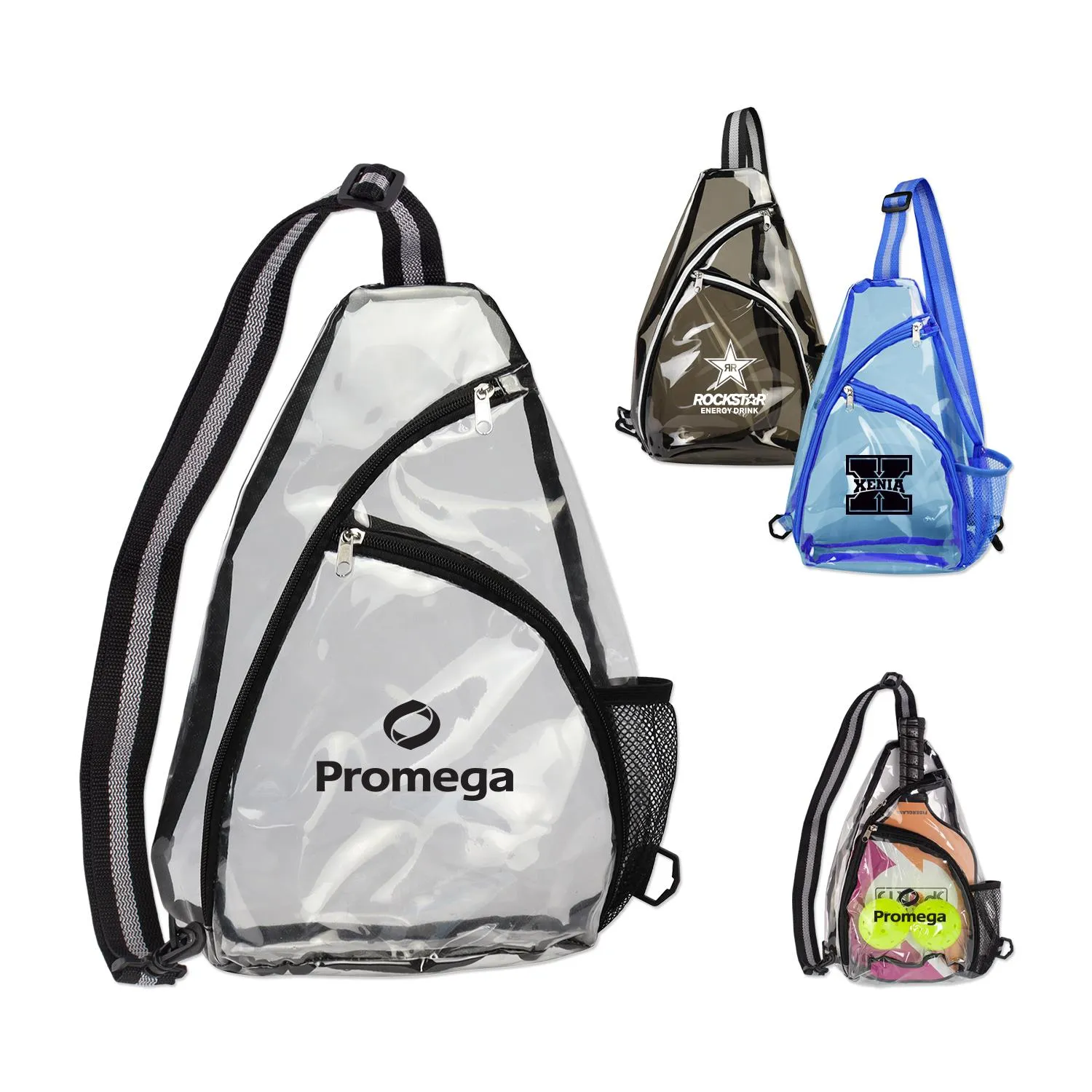 Pickleball Sling Bag Polyester Adjustable Strap