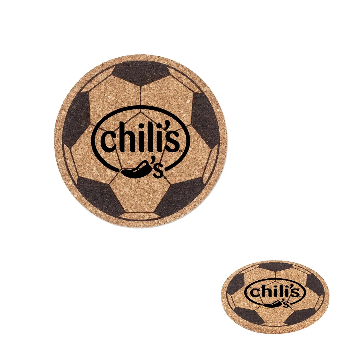 Soccer Ball Cork Coaster Silicone Sports Theme