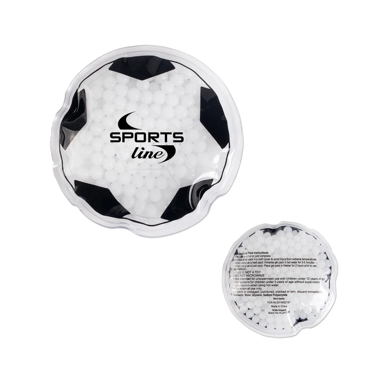 Soccer Ball Hot Cold Pack Silicone Sports Relief