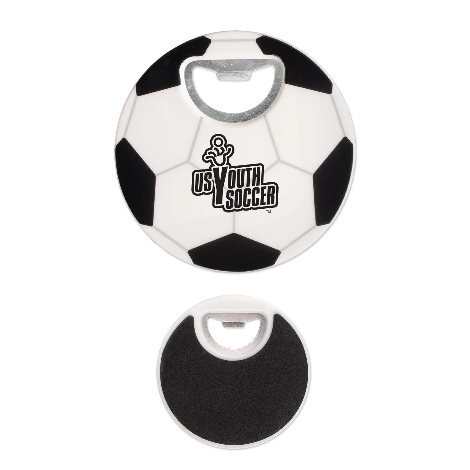 Soccer Coaster Bottle Opener Silicone Dual Function
