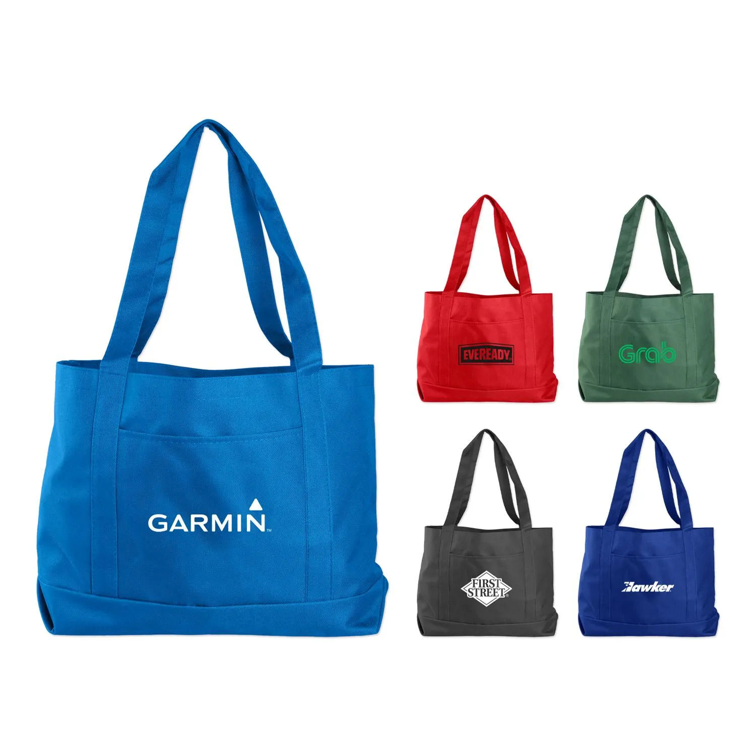 Custom Tote Bag 600D Polyester Vinyl Backing Durable