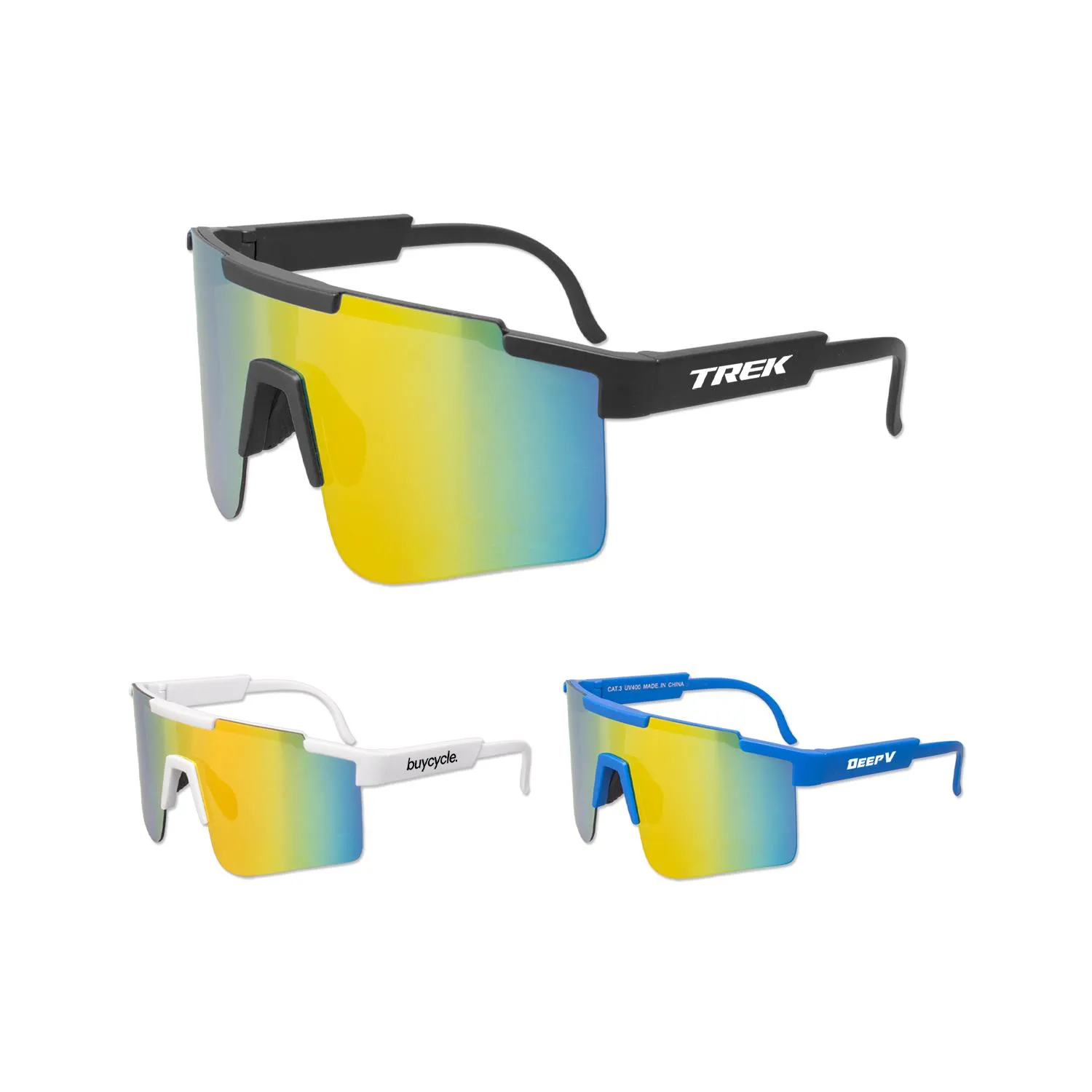 Sport Sunglasses Mirror Lens Silicone Frame Custom
