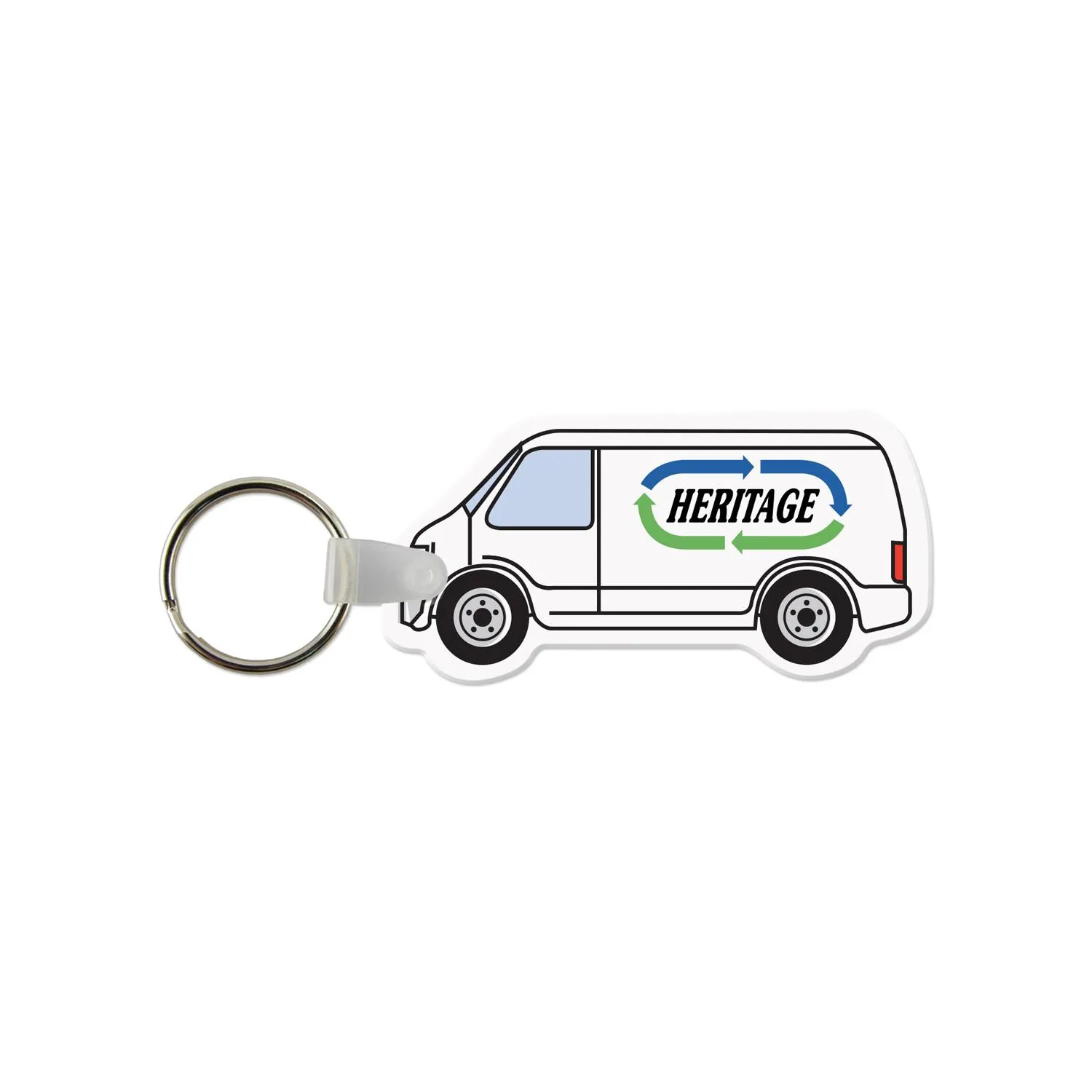 Custom Keychains Sprinter Van Shape USA Made Vinyl