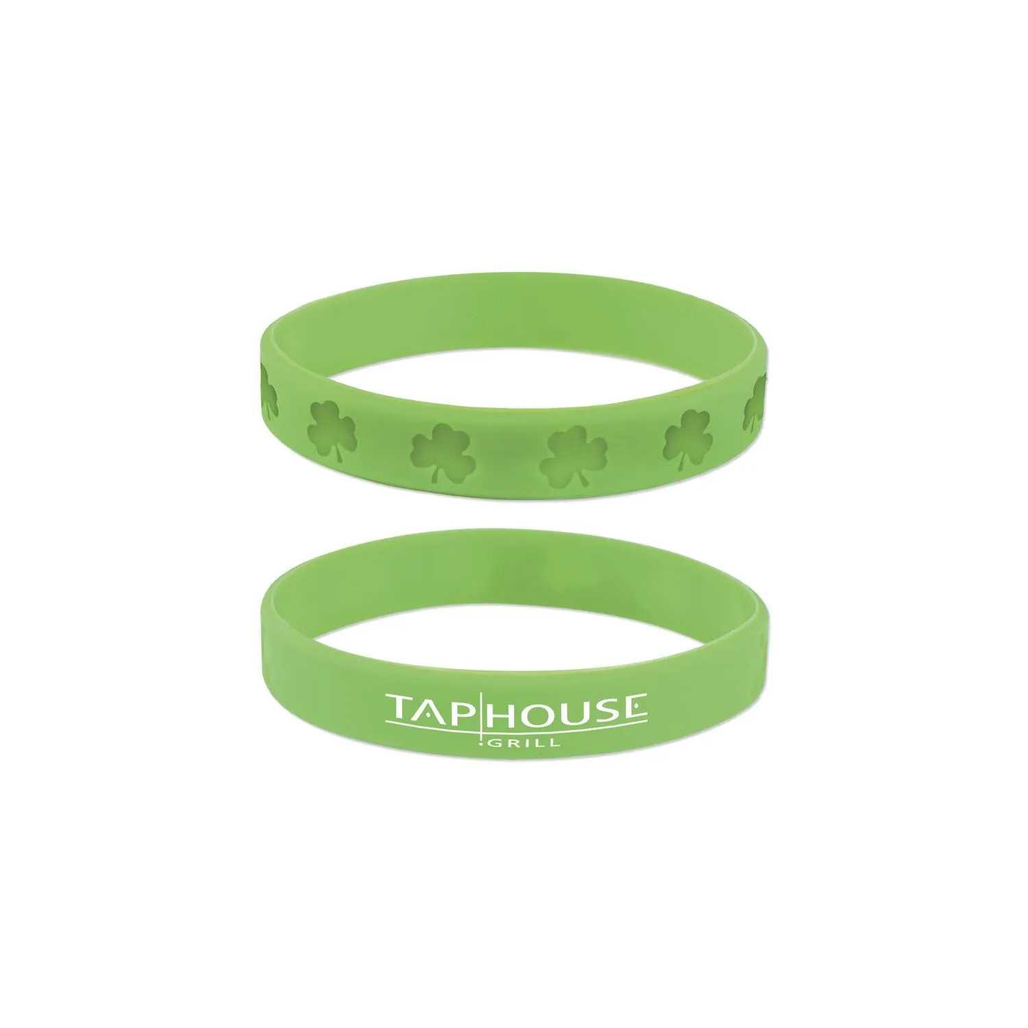 St Patrick Day Silicone Wristband Shamrock Design