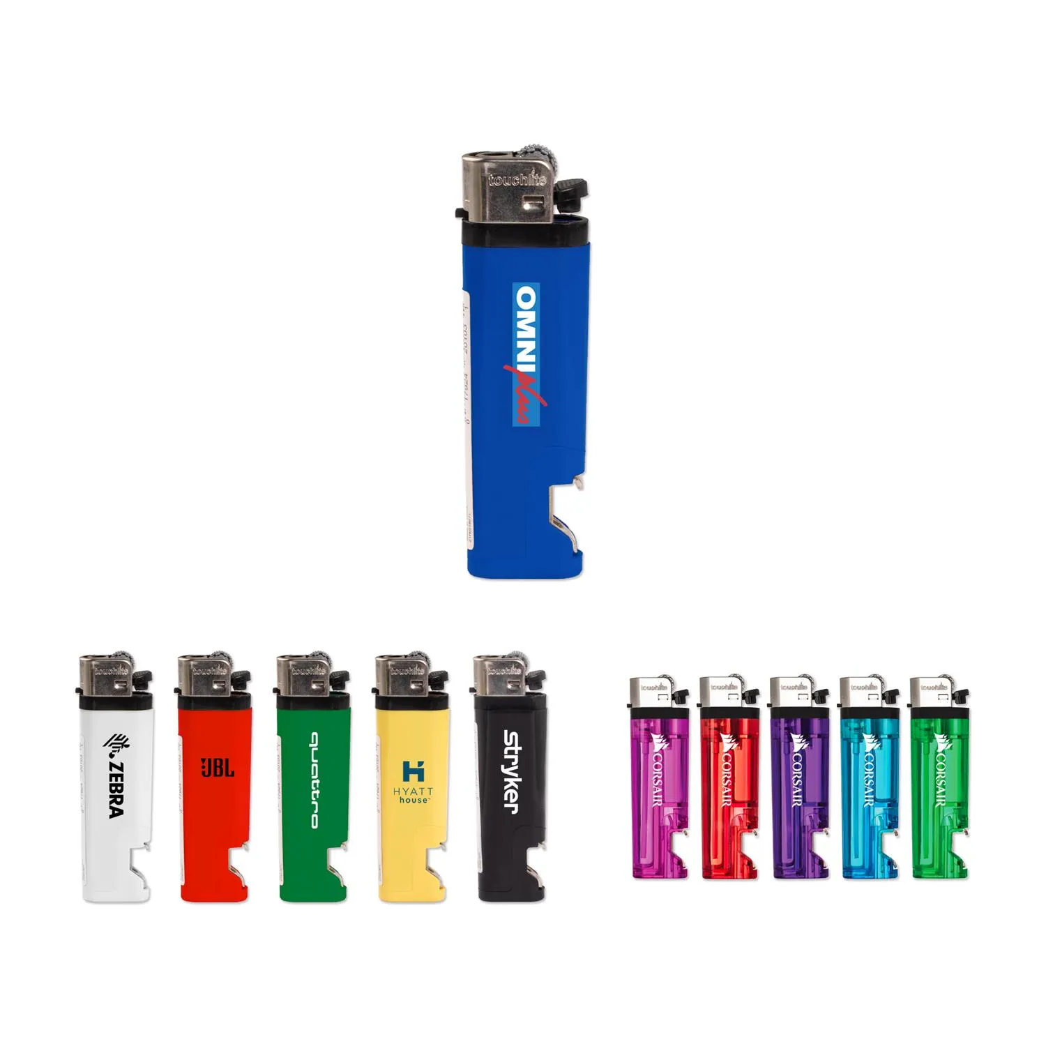 Lighter with Bottle Opener ABS Plastic Custom Imprint