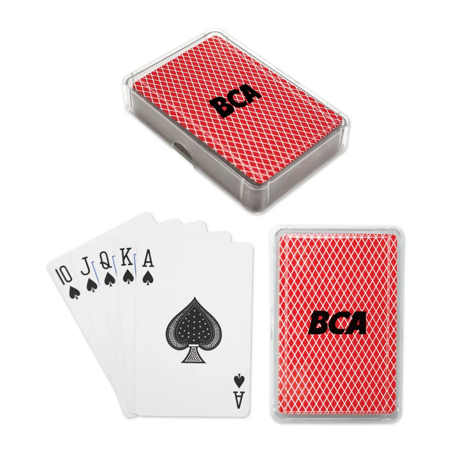 Playing Cards Standard Deck Clear Plastic Case