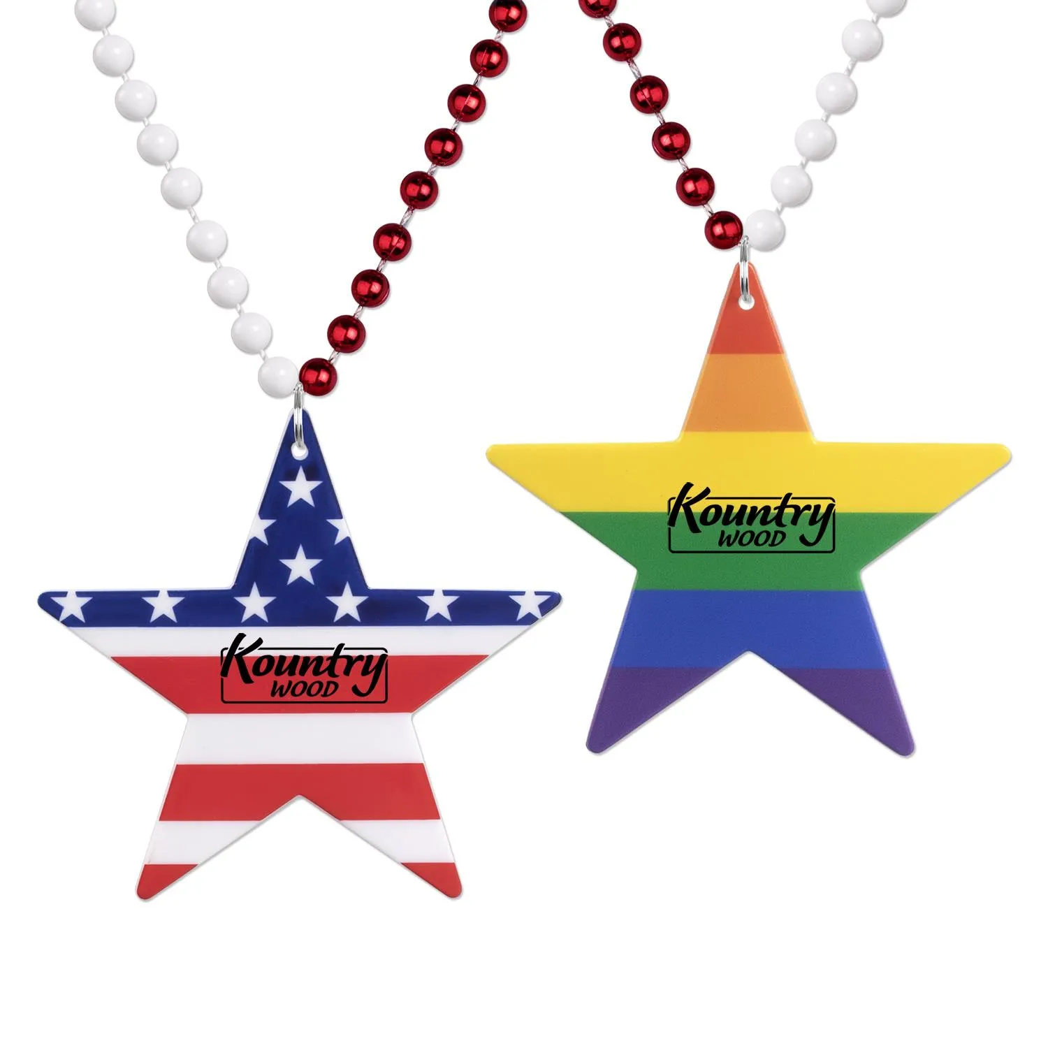 Medallion Beads Star Patriotic Pride Flag Design