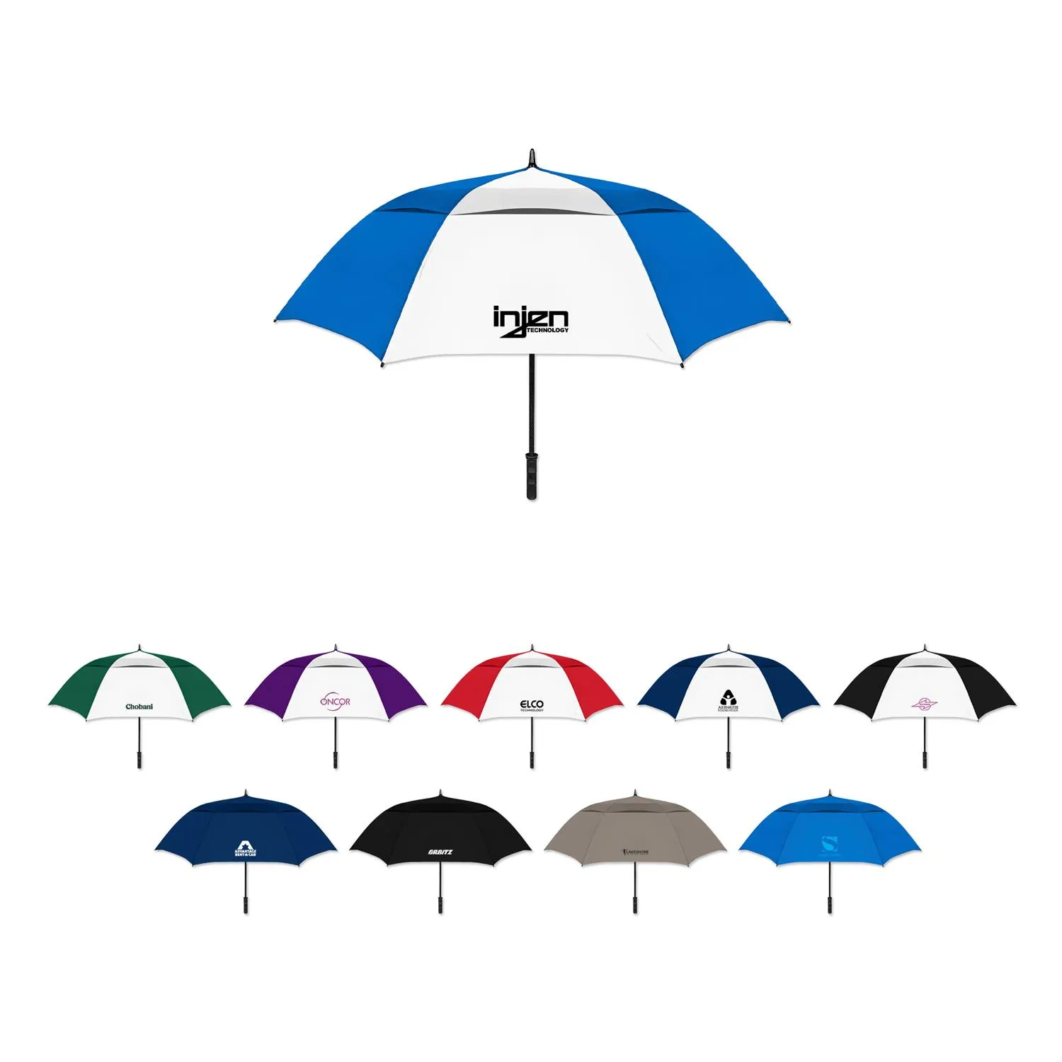 Promotional Umbrella Vented Fiberglass Auto-Open Golf