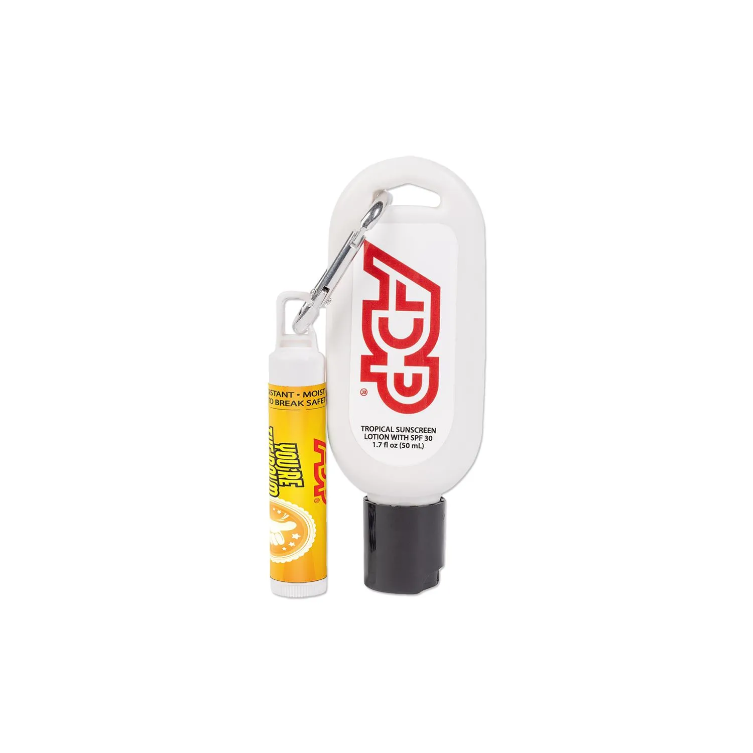 Sunscreen Lip Balm Combo SPF30 Carabiner - 50ml Bottle