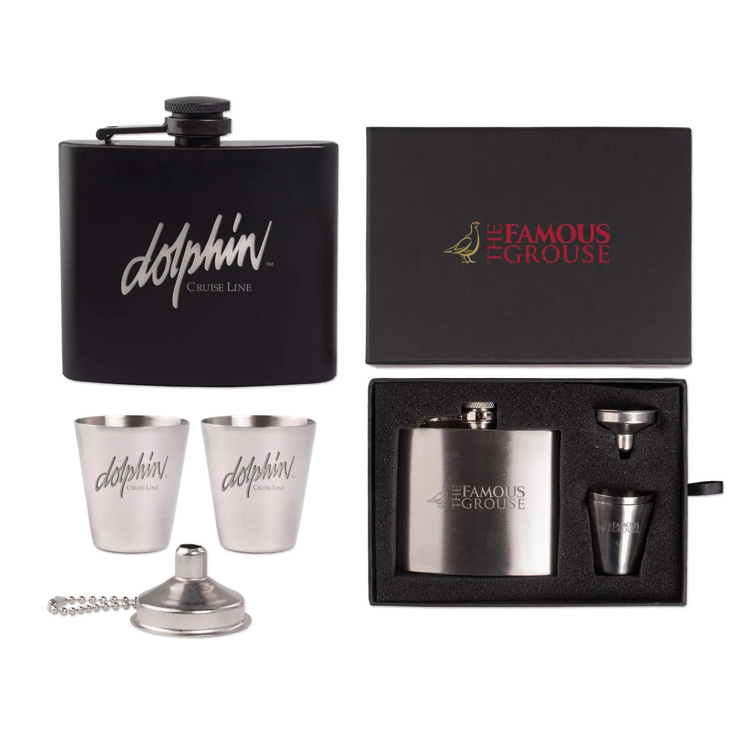 Flask Gift Set Stainless Steel Shot Glass Funnel Kenzie