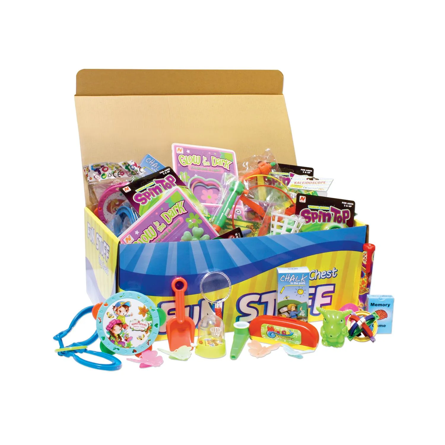 Toy Chest Cardboard with Toys Individually Wrapped
