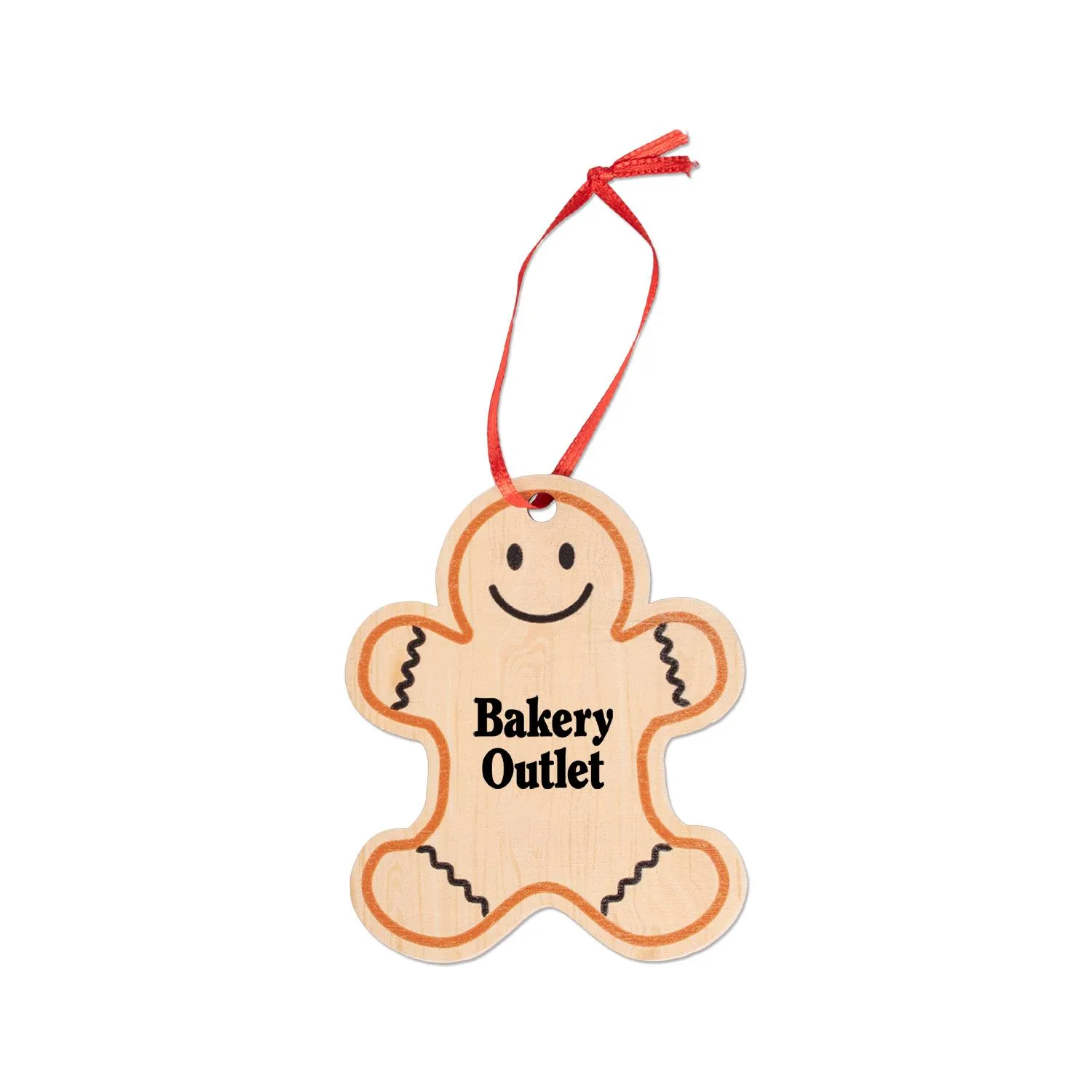 Gingerbread Man Ornament Wood Holiday Decoration