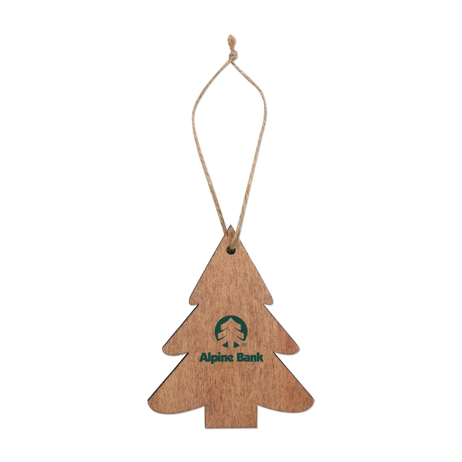 Tree Ornament Wood Twine Hanger Holiday Decoration