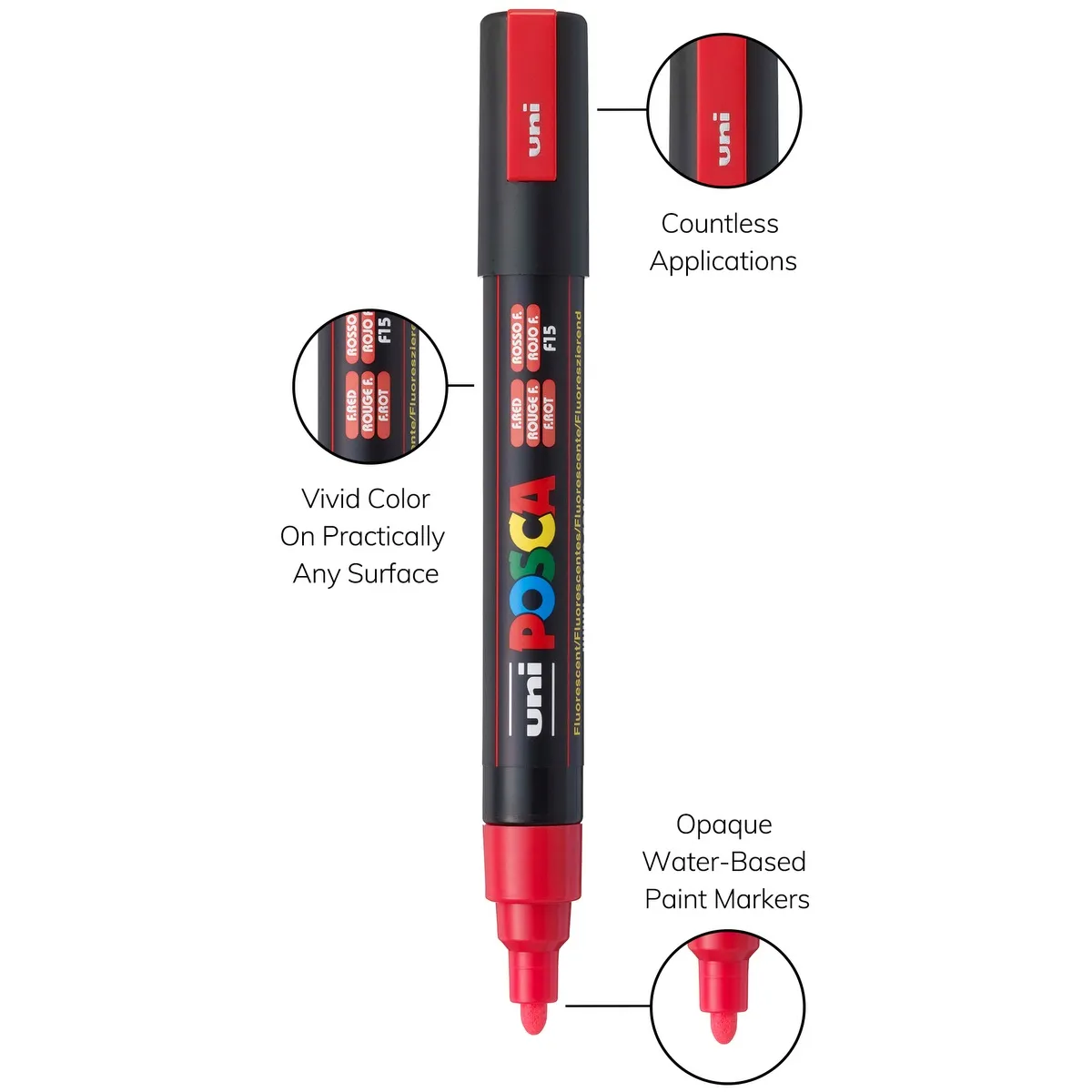 POSCA 4 Piece Standard Marker Set with Bag - product view 8