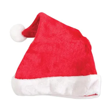 Plush Santa Hat - promotional product with custom logo