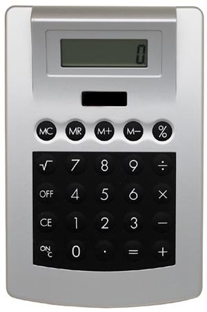 Rubber-Touch Desk Top Calculator - product view 2