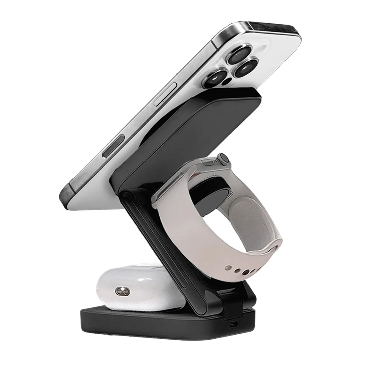 AMPSTATION 3-in-1 15W Wireless Charging Station - product view 3