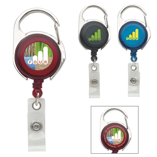 Carabiner Badge Holder Retractable 30 Inch Extension