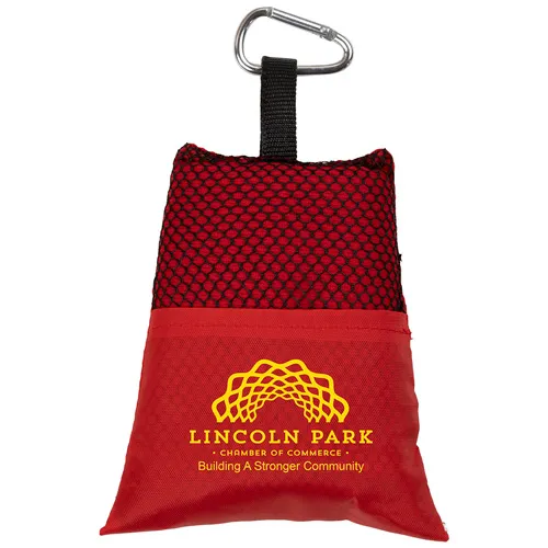 Cool-n-Go Full Size Cooling Towel in Carabiner Pouch - product view 3