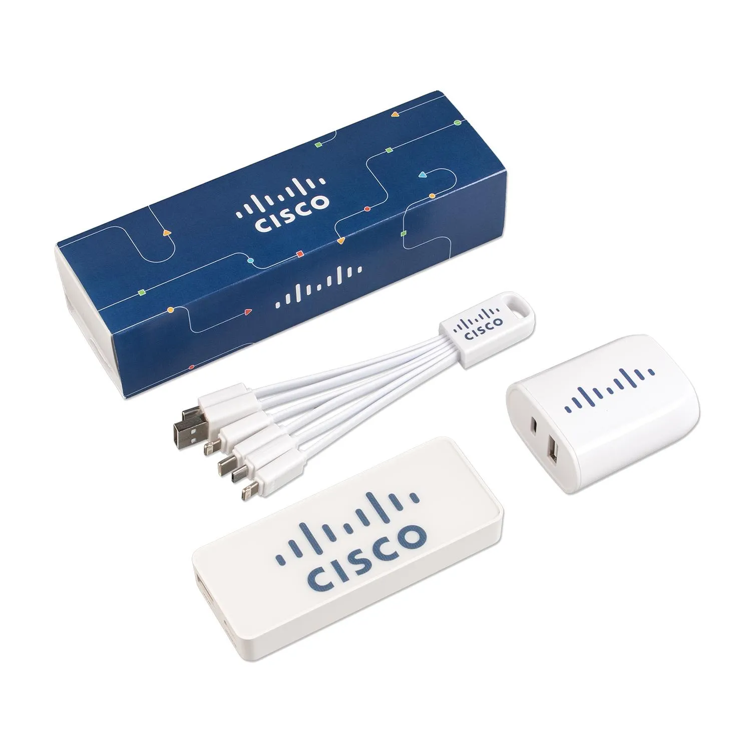 Power Bank Gift Set 3000 mAh USB-C Multi-Cable - 6 3/8 x 1 7/8 in