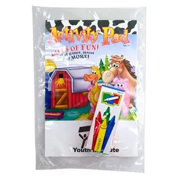 Activity Pad Variety Games with Crayons FSC Paper - 5 1/4 x 7 3/4 in