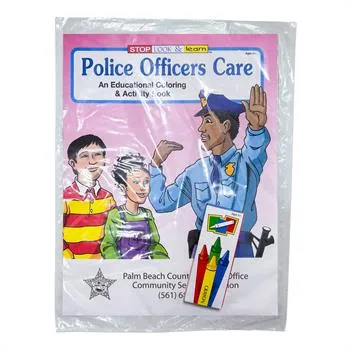 Police Safety Coloring Book with Crayons FSC - 8 x 10.5 in
