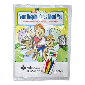 Hospital Care Coloring Book with Crayons FSC - 8 x 10.5 in