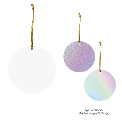 Ornament Circle Acrylic Full Color Edge-to-Edge - 3.5 in Diameter - promotional product with custom logo