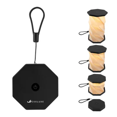 Mini Folding Lamp Collapsible Paper Shade - 3 in Closed - product view 3