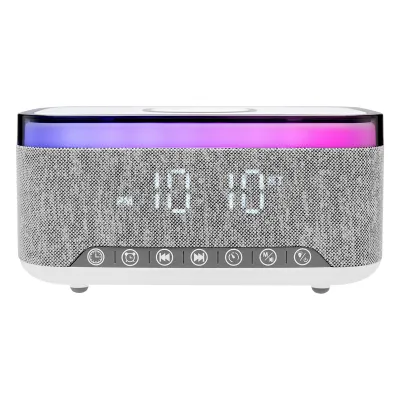Clock Speaker Wireless Charger LED Light-Up - 7 x 4 in - product view 1
