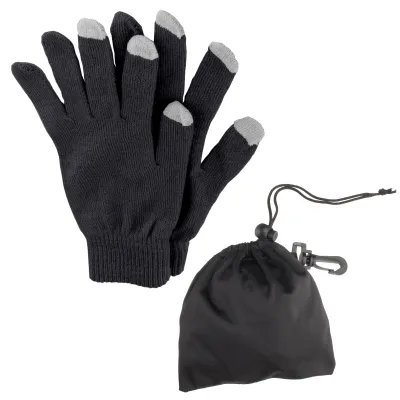Touch Screen Gloves with Drawstring Pouch (One Size) - product view 2