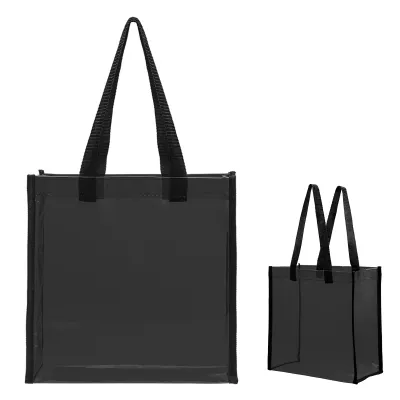 Transparent Tote Bag PVC with Large Opening - 12 x 12 in - product view 2