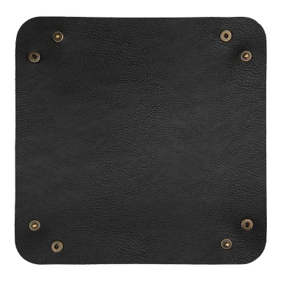 Catchall Tray Leatherette with Copper Snaps - 7 x 7 in - product view 1