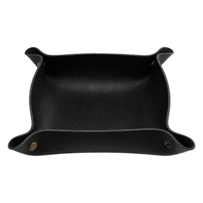 Catchall Tray Leatherette with Copper Snaps - 7 x 7 in - product view 4