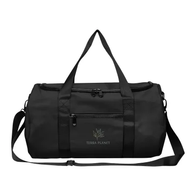 Duffel Bag rPET Leatherette Recycled - 17 x 12 x 6 in