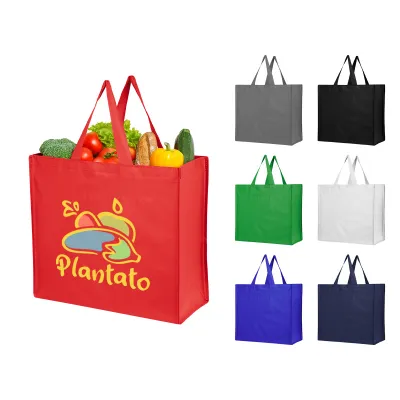 Custom Tote Bag Recycled Non-Woven Shopper - 17.75 x 15.75 in