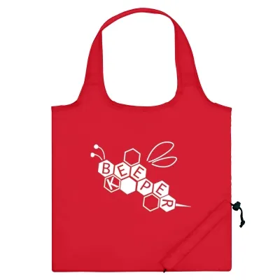 Custom Tote Bags Foldaway with Storage Pouch - 16 x 14.5 in