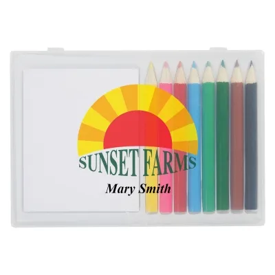 Colored Pencil Art Set with Notepad in Case - 8 Piece - product view 2