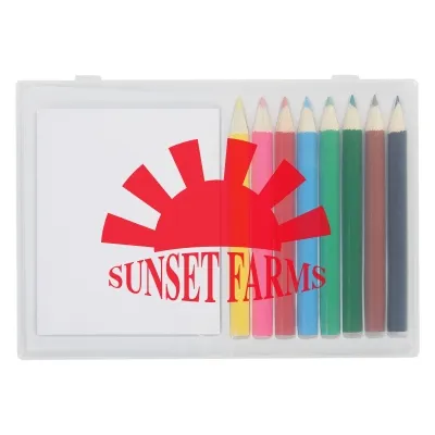 Colored Pencil Art Set with Notepad in Case - 8 Piece - product view 4
