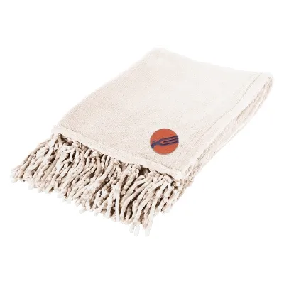 Chenille Fringed Blanket with Decorative Edge - 62 x 48 in