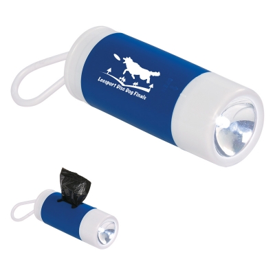 Dog Bag Dispenser with LED Flashlight - 4 in