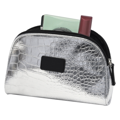 Cayman Cosmetic Bag PVC Leatherette - 8.75 x 5.5 in - promotional product with custom logo