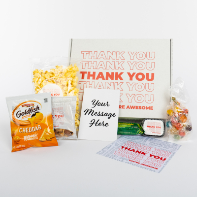 Thank You Gift Set with Snacks and Cleaning Cloth